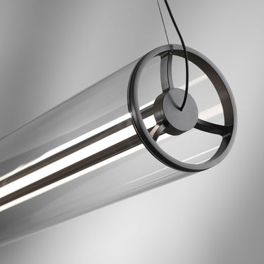 Lemstation sospensione orizzontale nero 50w 3000k Vivida international Lampade a sospensione